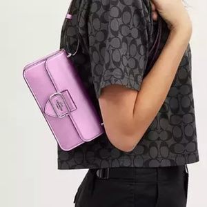 New💜Coach Metallic Lilac Morgan Crossbody